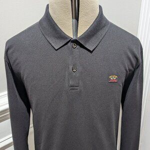 Paul & Shark Yachting Black Long Sleeve Men's Polo XL Made in Italy